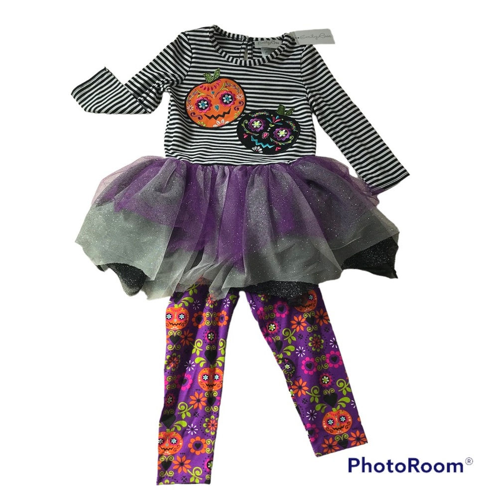Halloween Toddler Girl Tutu Dress Leggings 2T